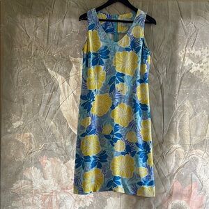 Lilly Pulitzer Yellow and Blue Sleeveless Sundress